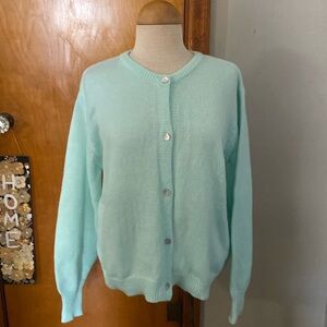 Mint Green Button Up Sweater